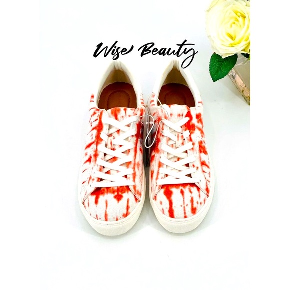 NEW Women’s Ingrid Sneaker Size 10 Casual Shoe Coral Tie Dye Universal Thread - Picture 5 of 7